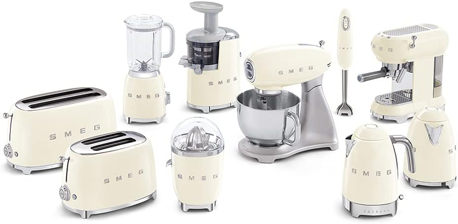 Smeg, ECF01PGEU Manual Espresso-Kaffeemaschine, Cappuccino -System, Thermoblock, groe Tassengehuse und Doppelkaffeefunktion, 1 l Wassertank, kompakte Abmessungen, 1350W, Pastellgrün