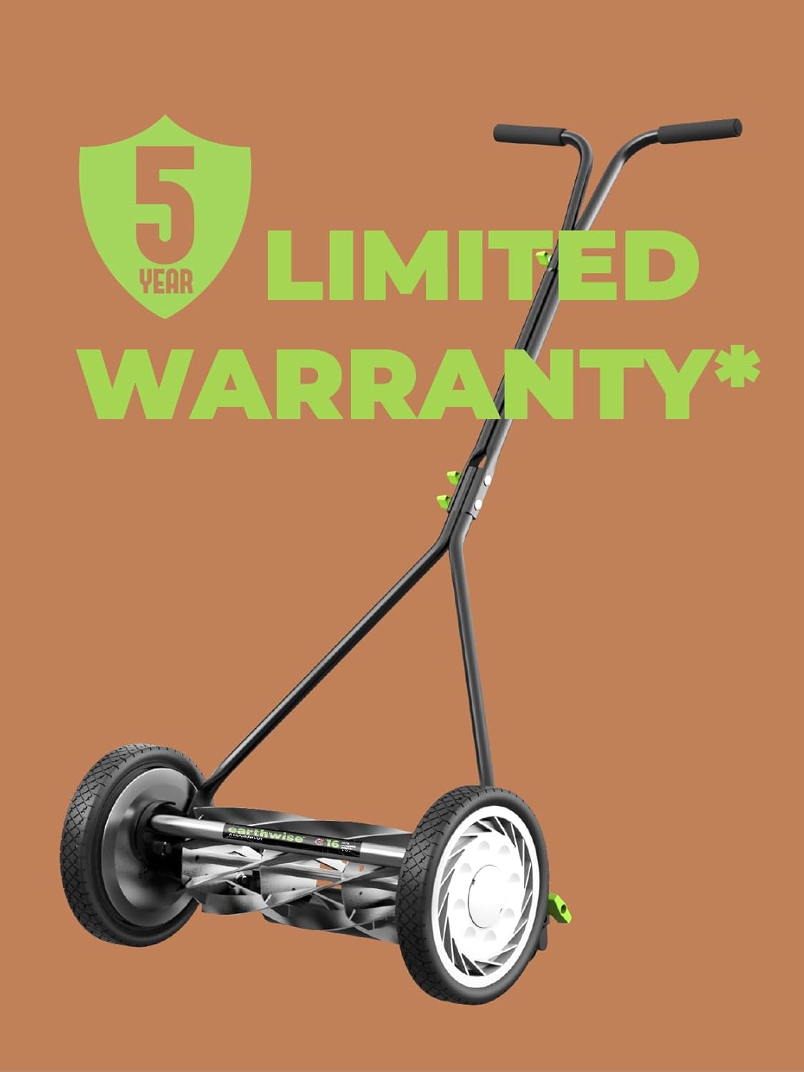 Earthwise 1314-14ew 5 ostrzy Economy Kosiarka 16-calowa, 7-Blade Szary/Srebrny/Zielony