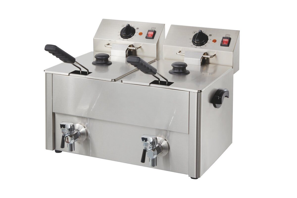Fritteuse GastroHero Doppelfritteuse 2x10L