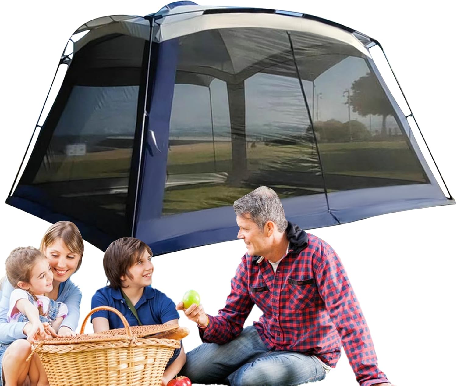Netzzelt | UV-Beständiges Und Tragbares Schattenhaus Für Draußen - Außenzelt Mit Insektenschutz,Für Picknick, Familienurlaub, Garten, Roadtrips, Reisen Und