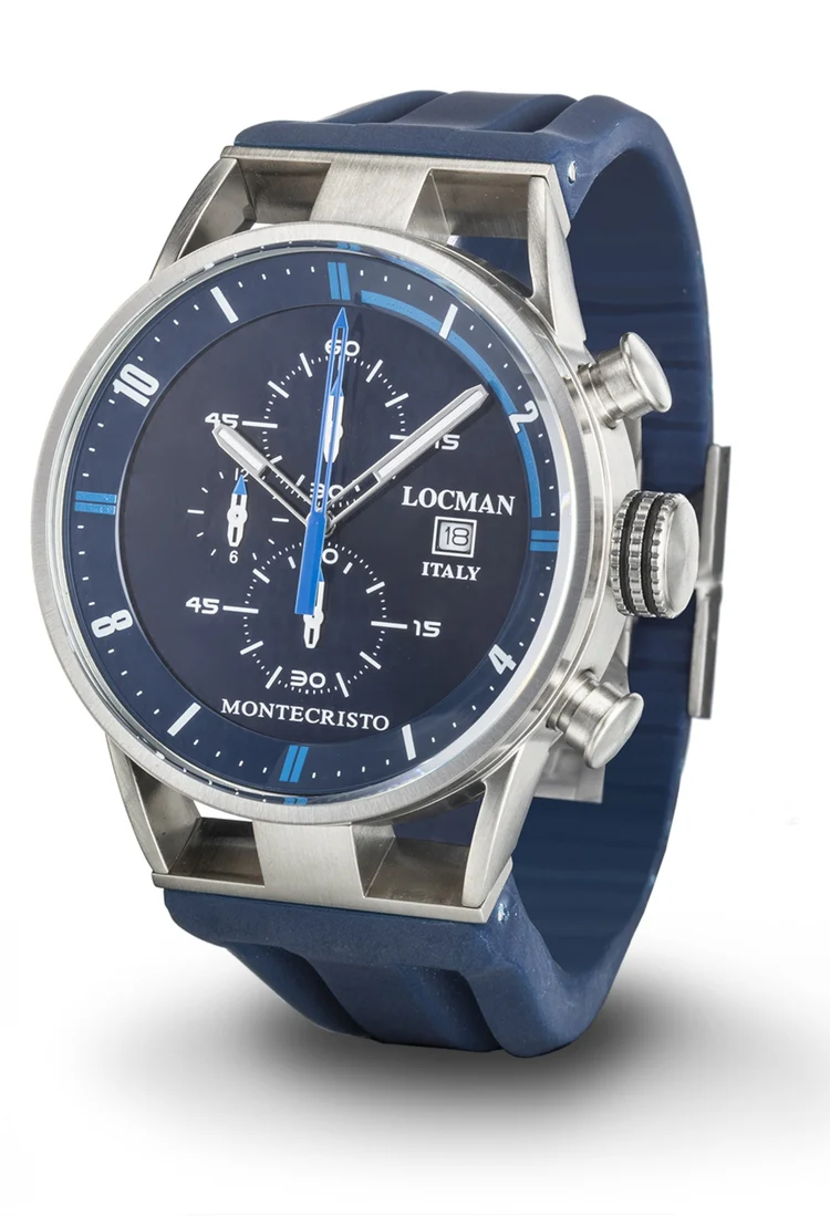 Locman Montecristo Chrono quarzo blu silicone azzurro 0510A02S-00BLSKSB