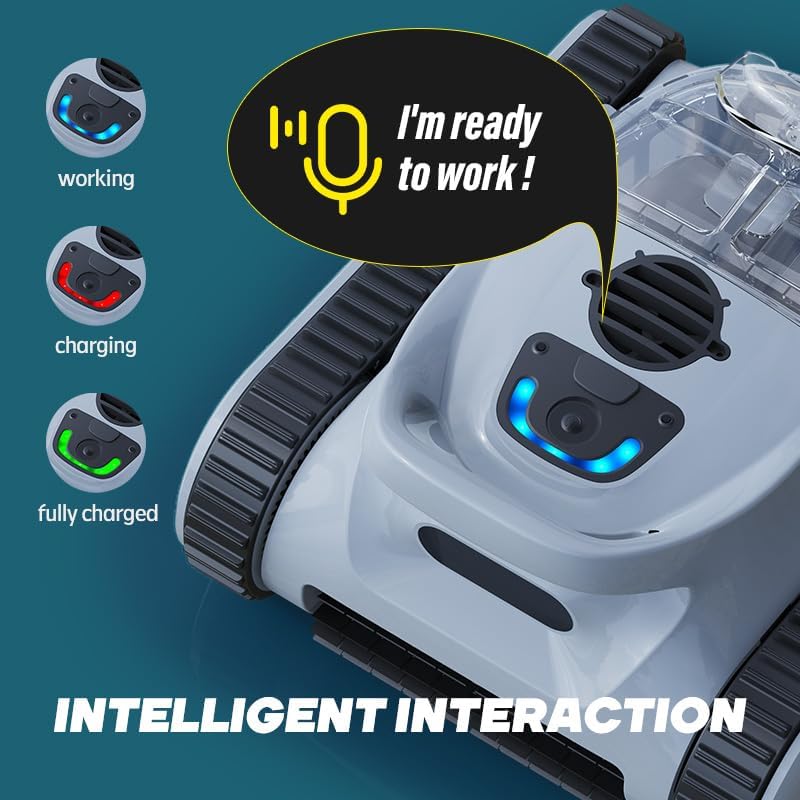 Crab Kabelloser Roboter-Poolsauger, Wandklettern, automatischer Poolreiniger, geeignet für Wände und Böden von 150 m² großen Pools
