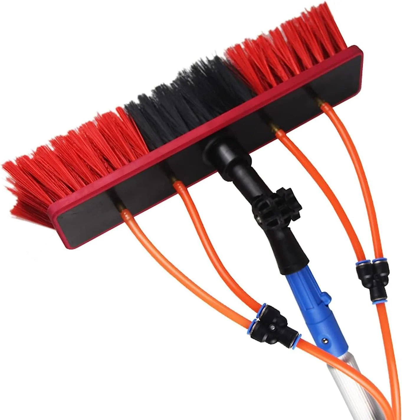 Ausziehbare Teleskopstäbe, Schwarz, Fensterreinigungsstange, Wasserzufuhr Solarpanel-Reinigungsgeräte, professionelle Reinigungslösung