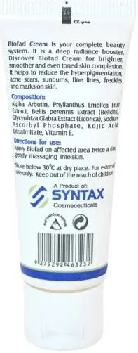 Biofad Cream Skin Brightening System