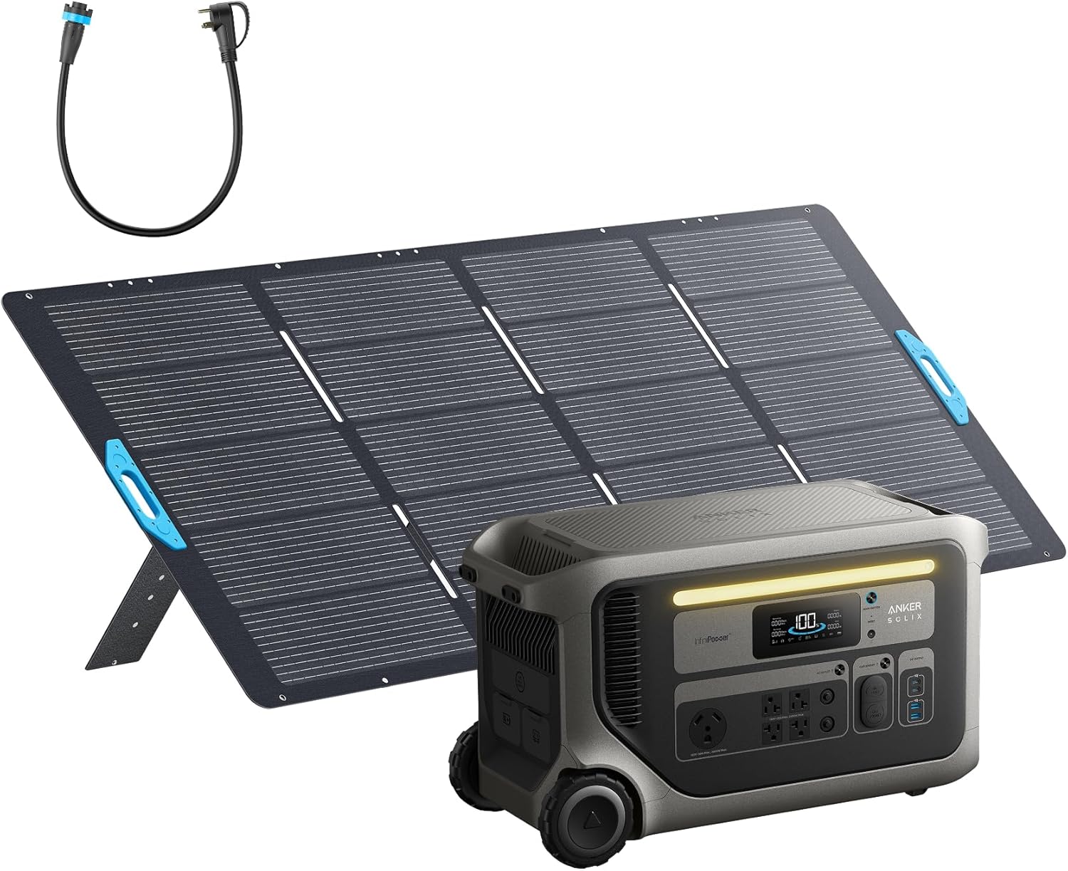 Anker SOLIX F3000 Portable Power Station with 400W Solar Panel  3 072Wh 6 000W Recharging  Solar Generator for Home Use  Expandable to 24kWh  For Outages  Camping  RVs  and Emergencies