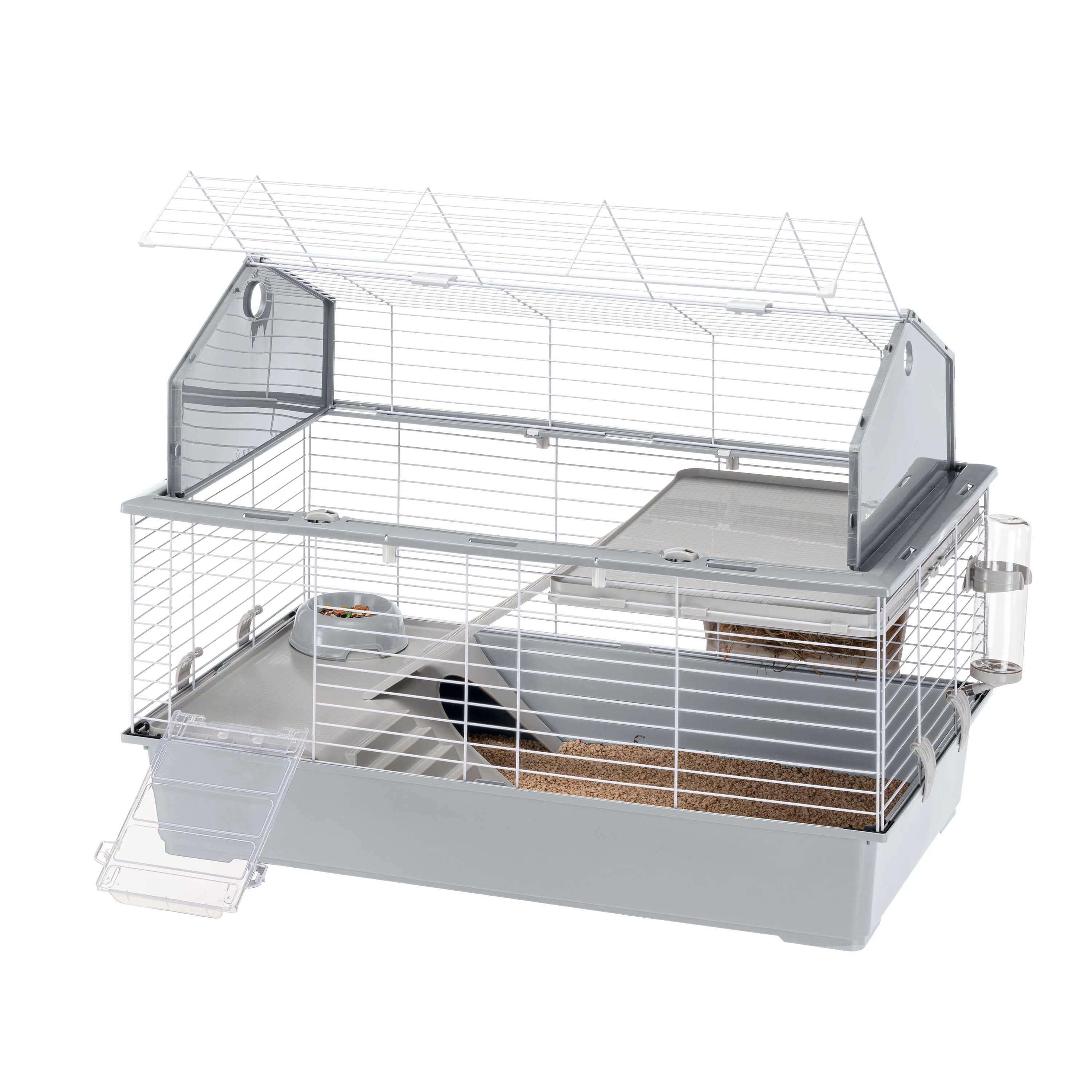 Barn 100 Gabbia per Conigli e Porcellini d’India a Forma di Fienile – Spaziosa, Smontabile, con Accessori Inclusi ed Ecologica