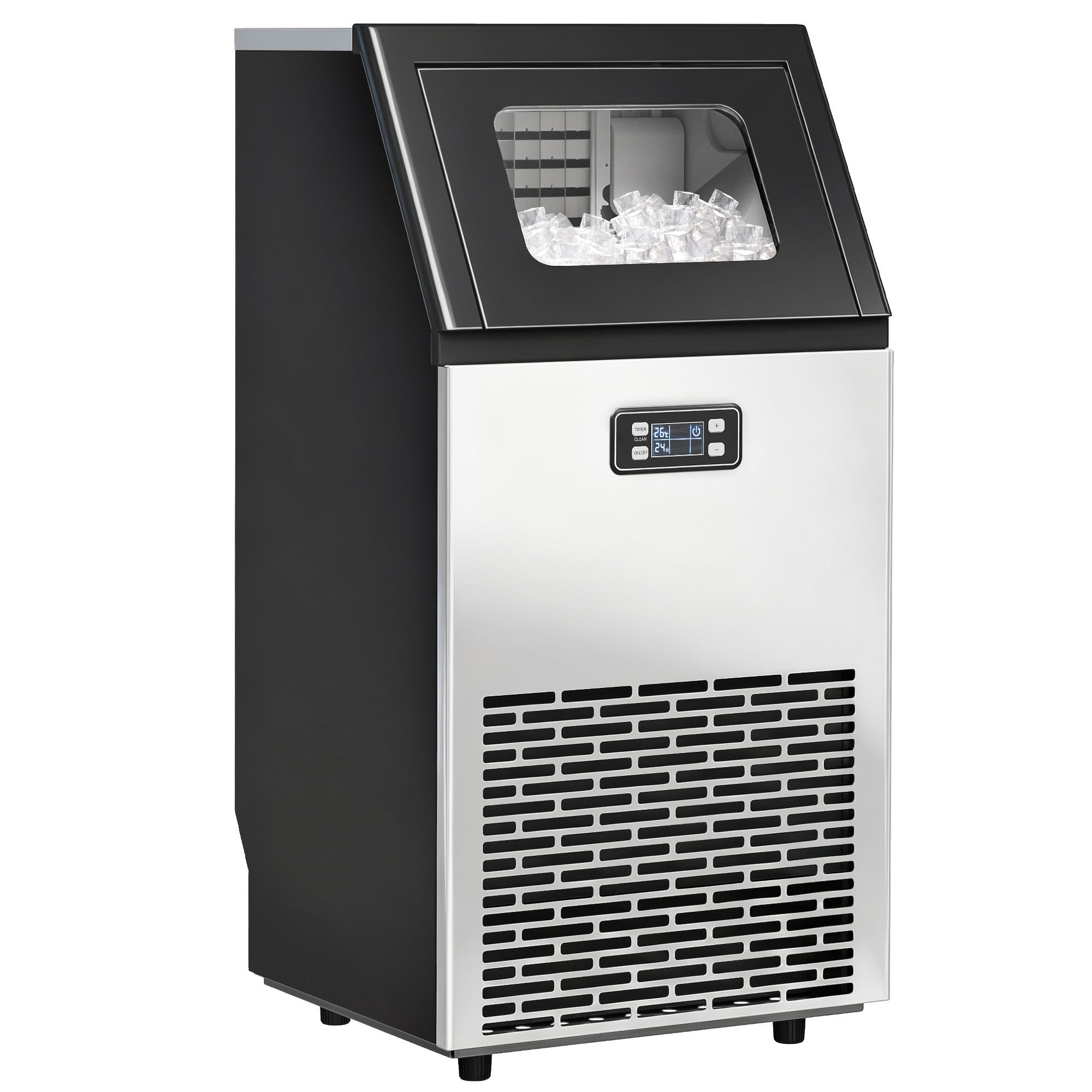 Eiswürfelmaschine Edelstahl Eismaschine Timer