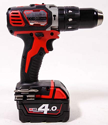 Milwaukee 4933443520 Trapano A Percussione M 18 Bpd 402C 18 V, 4,0 Ah Al Litio, 2 Livelli Di Velocità, 60 Nm, Rosso : Fai da te