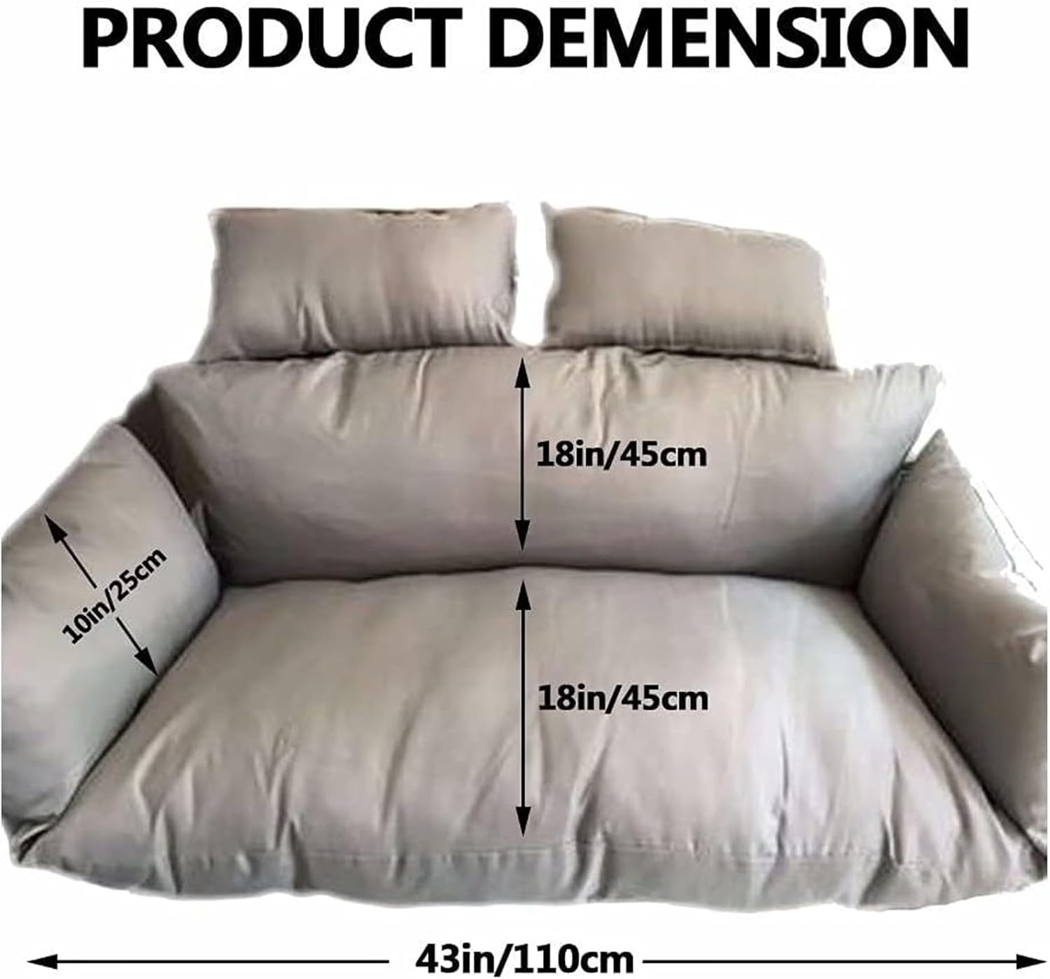 Sedia sospesa per 2 persone, impermeabile, in rattan, rimovibile, design a nido d'uovo, altalena con cuscini imbottiti, ideale per rilassarsi in giardino
