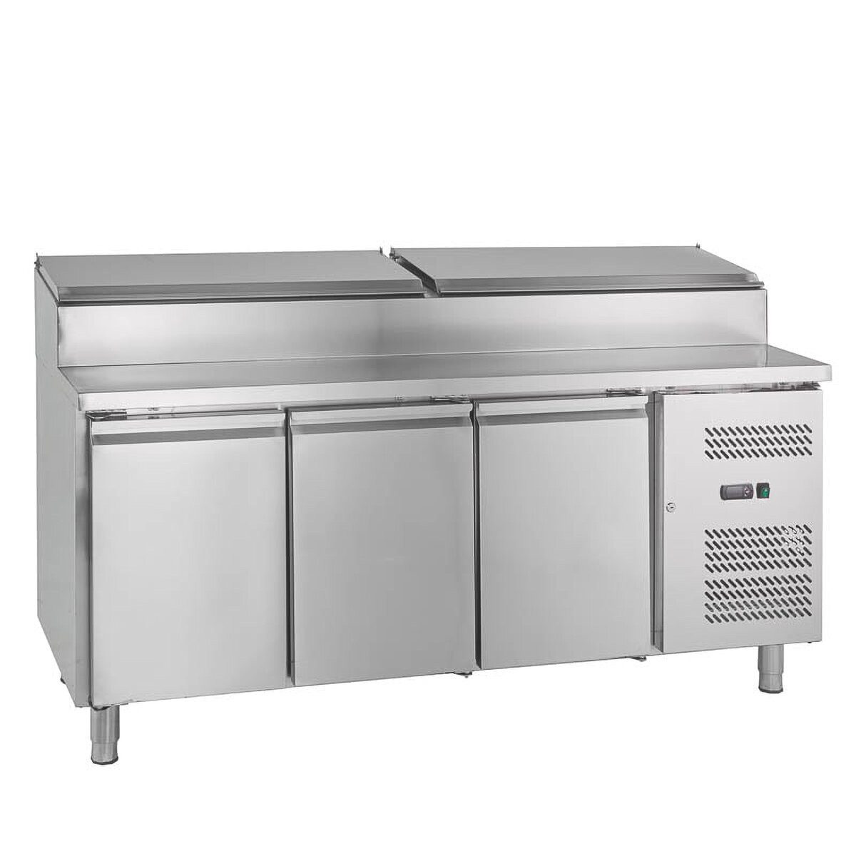 Dönergrill Belegstation 8x GN 1/3, 3 Türen, Edelstahl, Pizza, Döner, Gastro