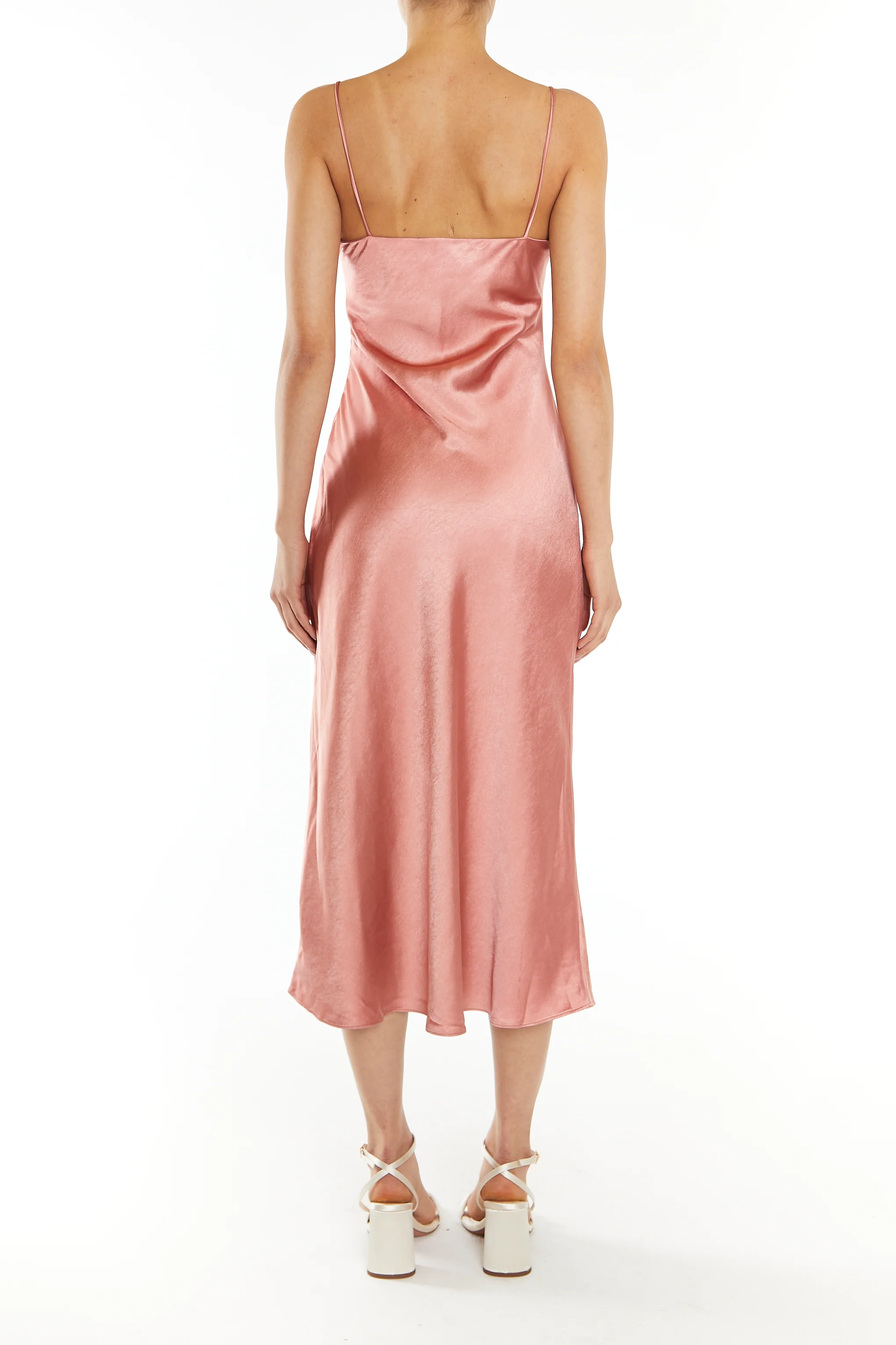Delphine Dusty Peach Midi Slip Dress