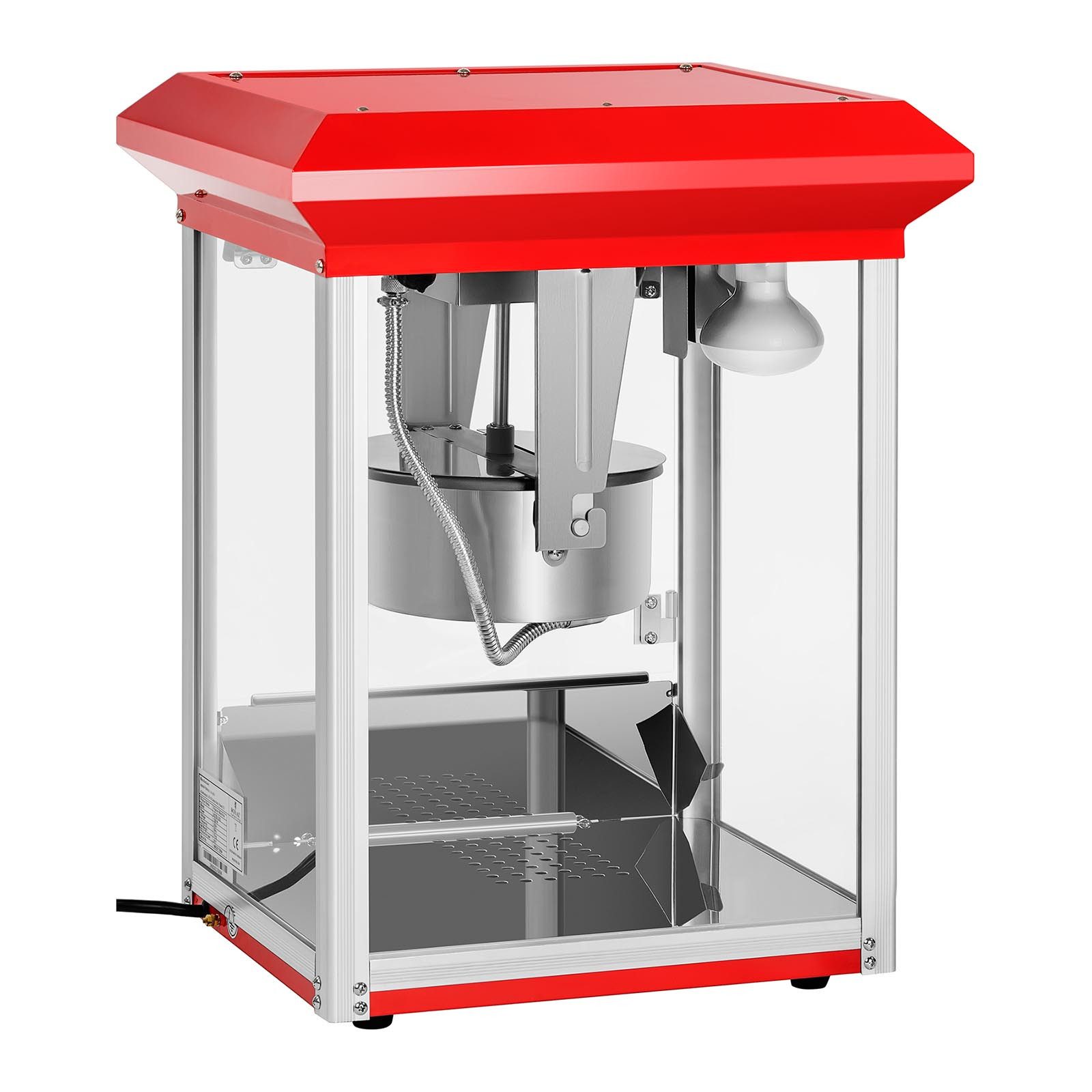 Popcornmaschine Popcornmaker 1300 W 3 kg/h rot Popcornautomat Teflonbeschichtung
