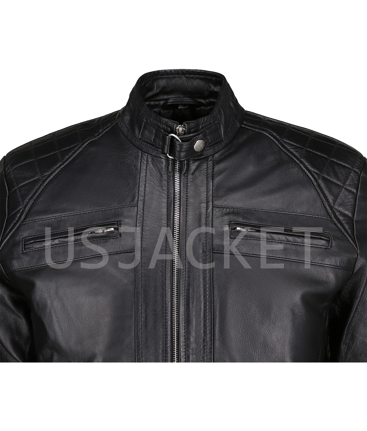 Dustin Diamond Black Cafe Racer Biker Jacket
