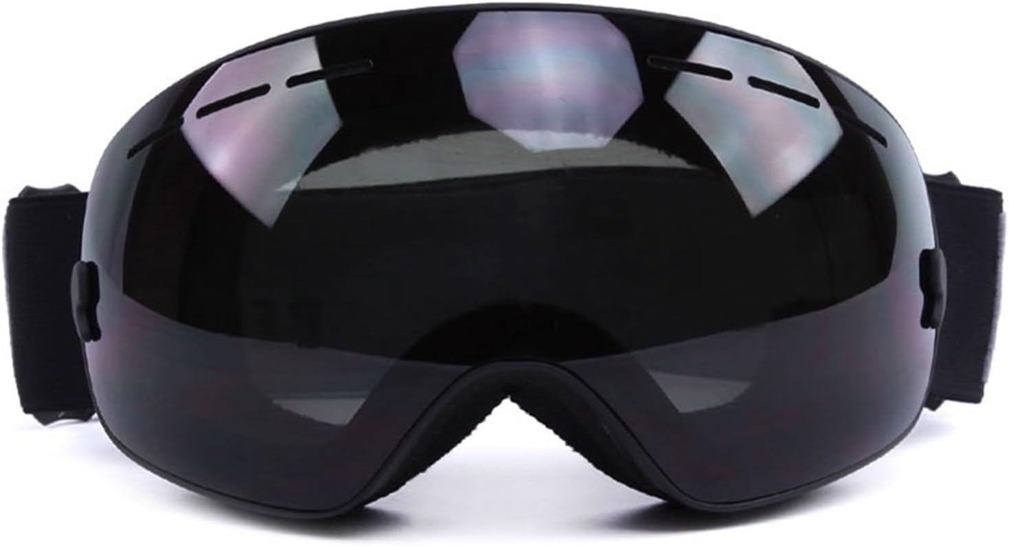 Skibrille, doppelschichtig, UV400-beschlagfrei, sphärische Skispiegelbrille, Skifahren, Herren/Damen, Schneebrille 3100 + Linsenetui-Set, Schutzbrille für den Außenbereich (Farbe: Rahmen grün) (