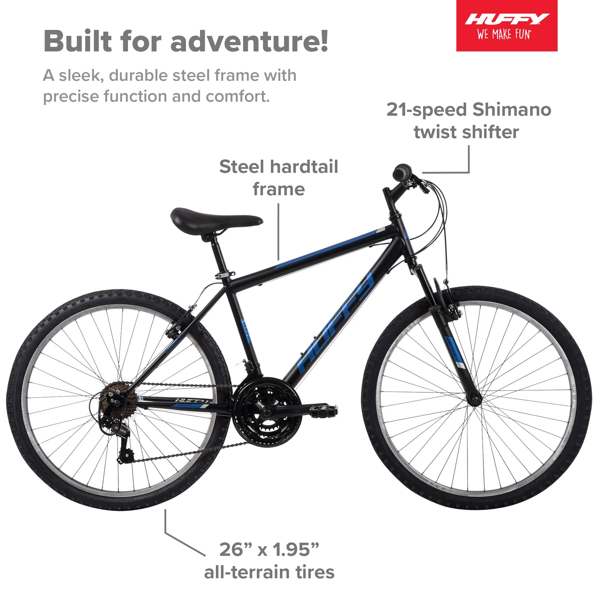 Huffy Stone Mountain 21-Speed Hardtail Men’s Mountain Bike