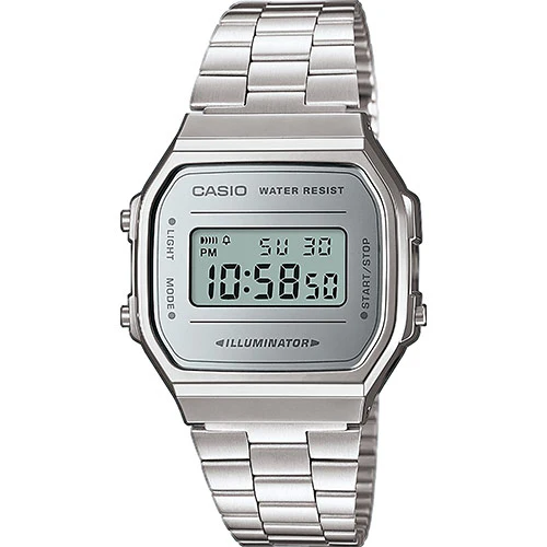 Casio vintage A168WEM-7EF quadrante silver a specchio