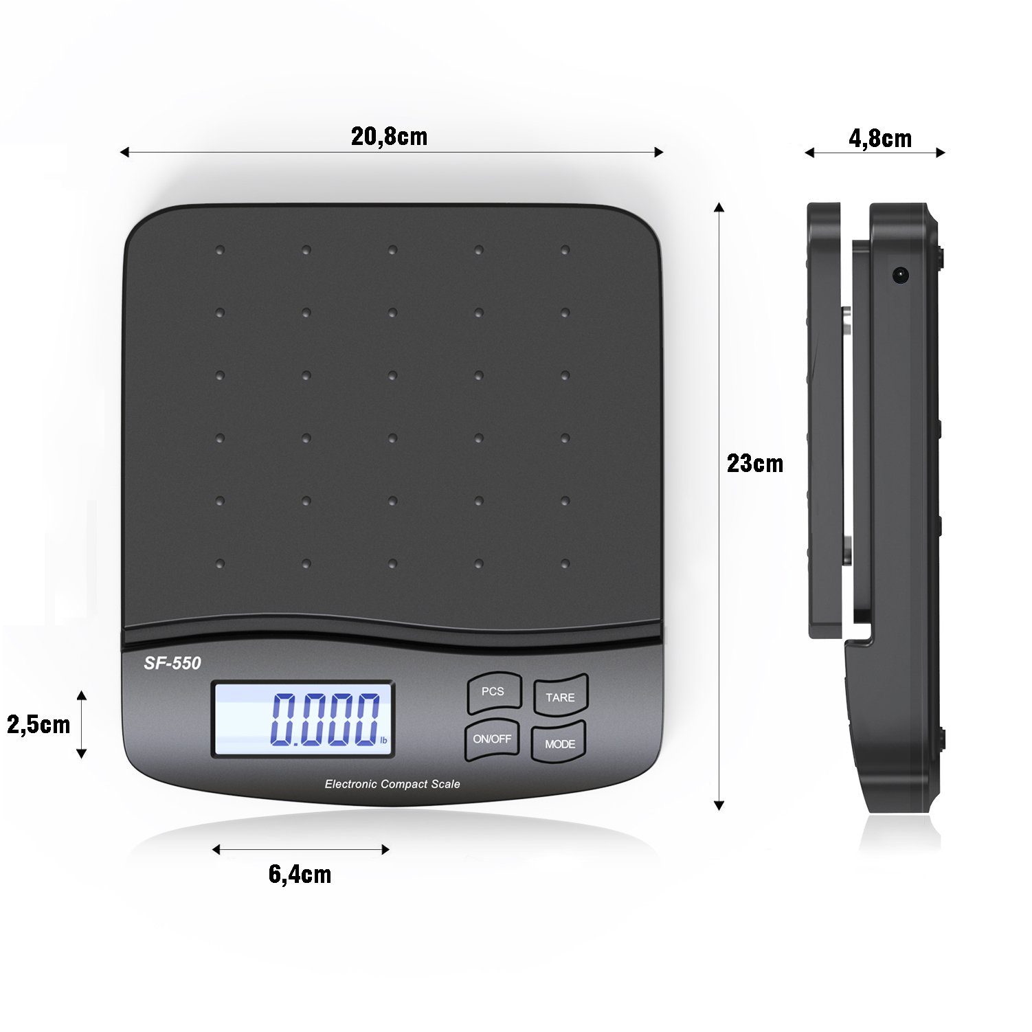 Feinwaage Digitale Packetwaage Postwaage, Waage für Büro/Haus/Lager/Markt