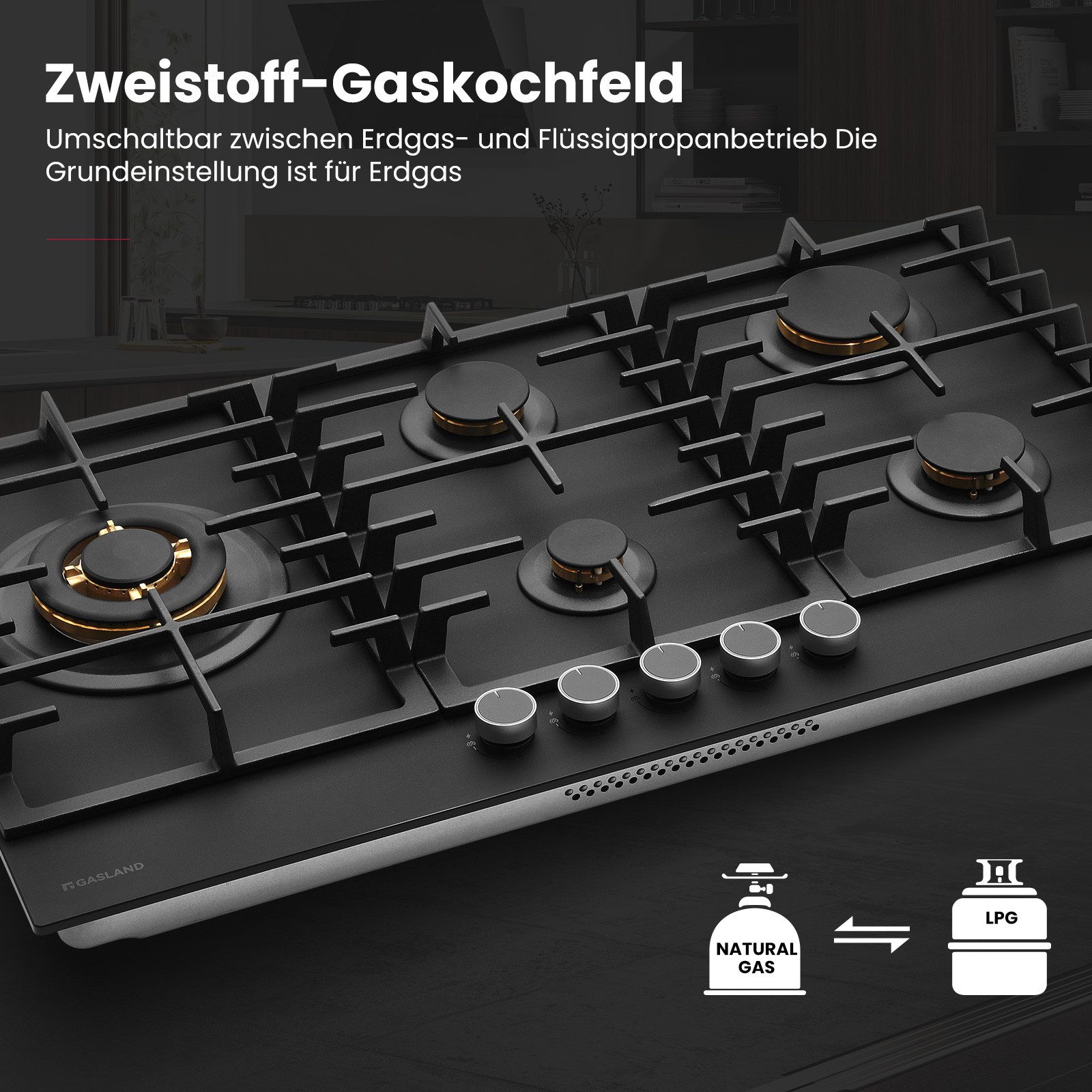 Gas-Kochfeld PRO GH2905BG1FC
