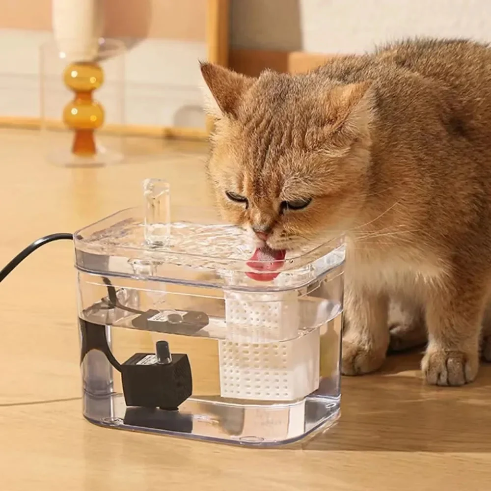 Pet Water Fountain �C 1.5L Capacity, Multi-Stage Filtration & Silent Pump