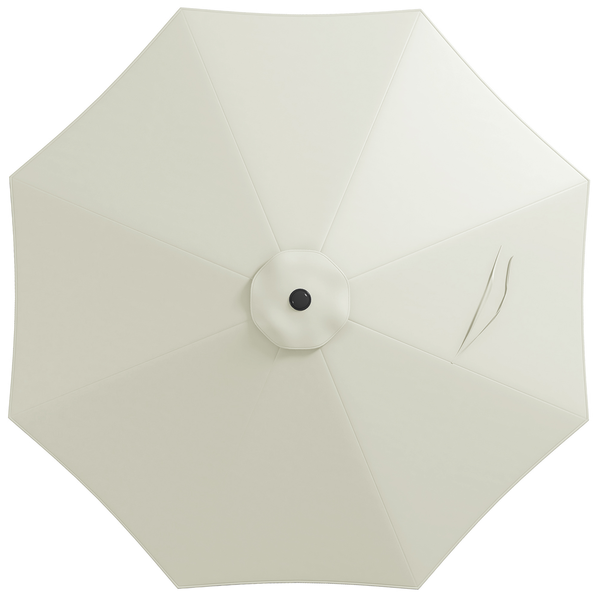 Outsunny Sonnenschirmbezug Ø295 cm aus wasserabweisendem Polyester in Creme mit oberer Belüftungsöffnung