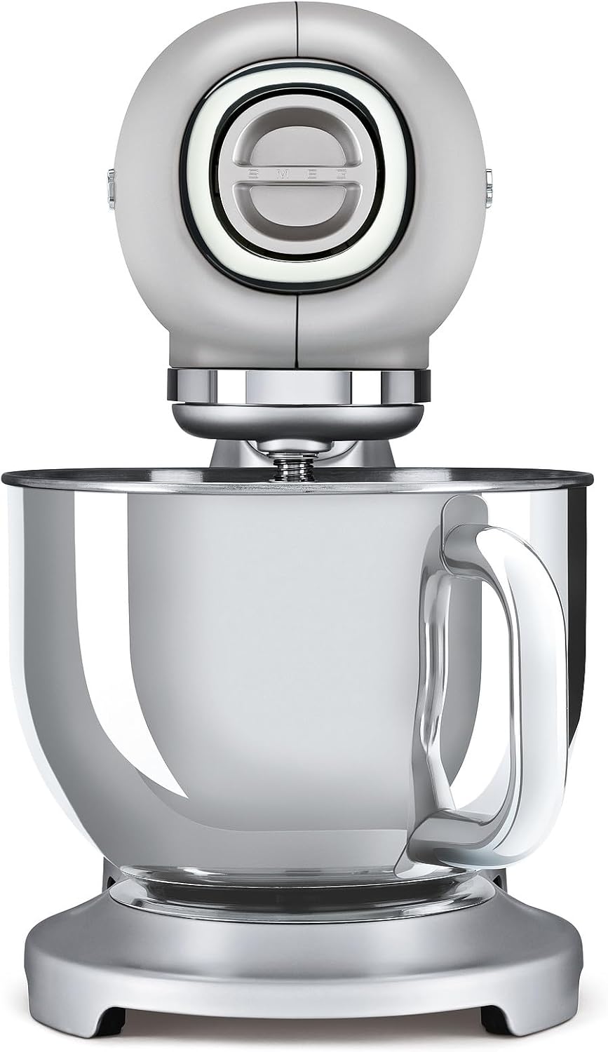 Smeg, SMF02PKEU Küchenmaschine, 10 Geschwindigkeitsstufen, Planetenrührwerk, Sicherheitsabschaltung, 2 Rührbesen, Kugelgriff aus Edelstahl, 800 W, Rose