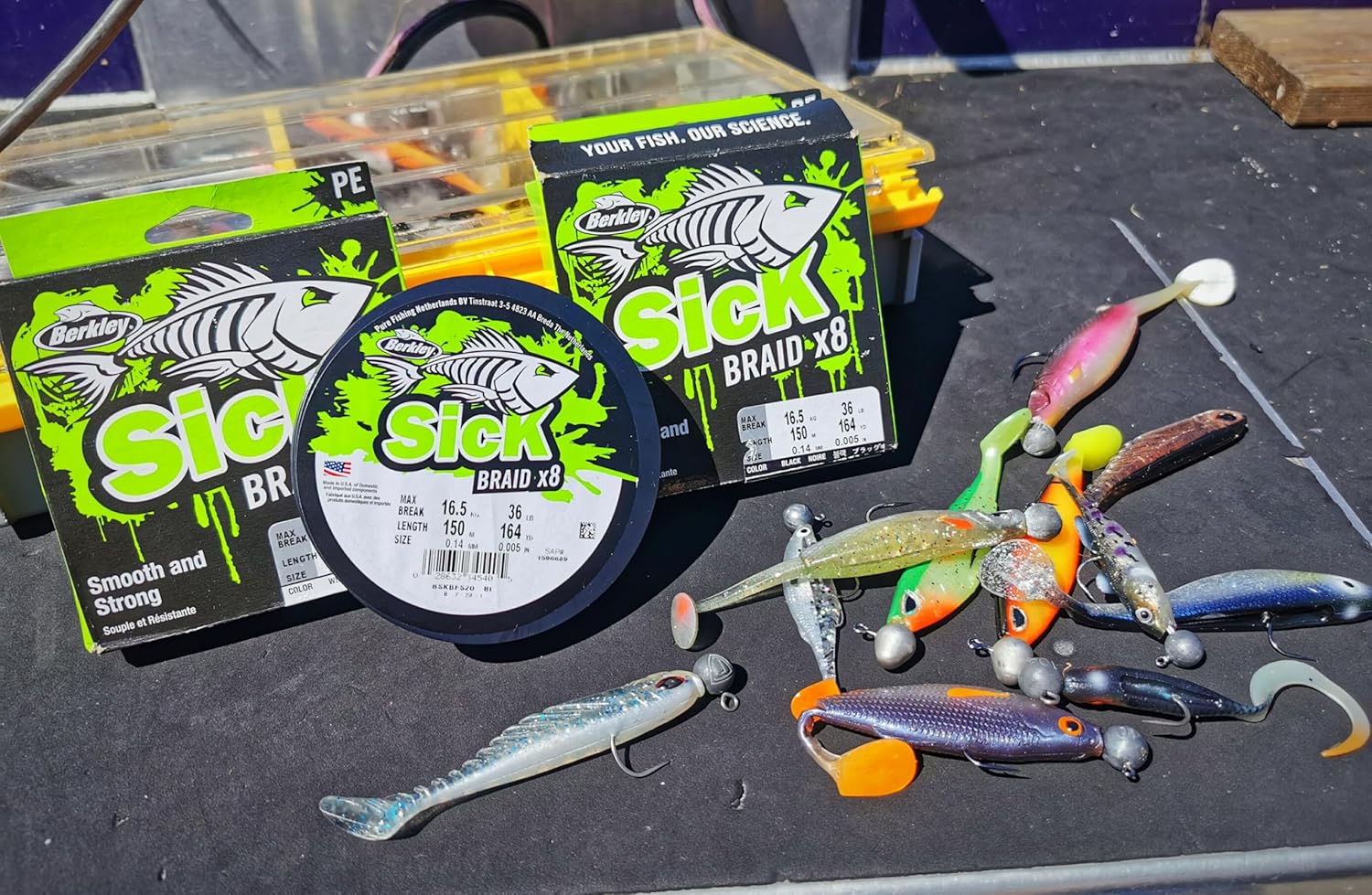 Berkley Sick Braid – 8-fach geflochtene Angelschnur, super glattes 8-fach Multifaden PE Raubfischgeflecht, Angelschnüre 150-300 m zum Süßwasser- oder Salzwasser-Meeresangeln