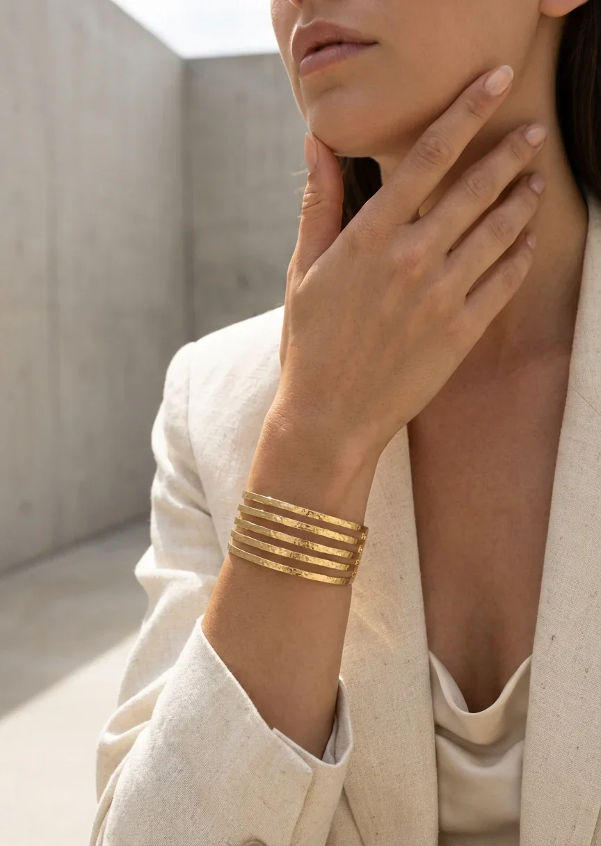 Envy Gold Textured Cuff