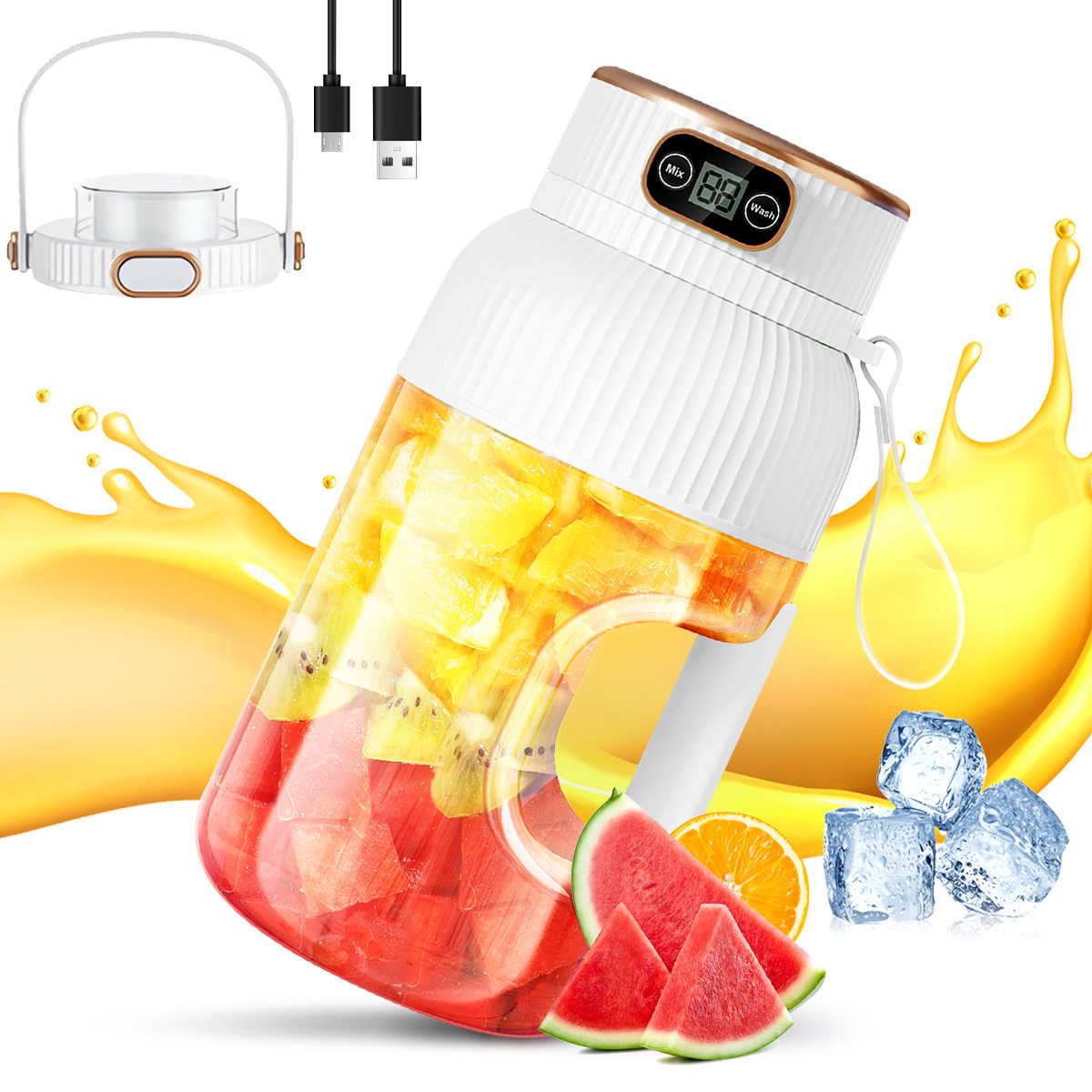Stabmixer Tragbarer Smoothie-Maker, 1200ML