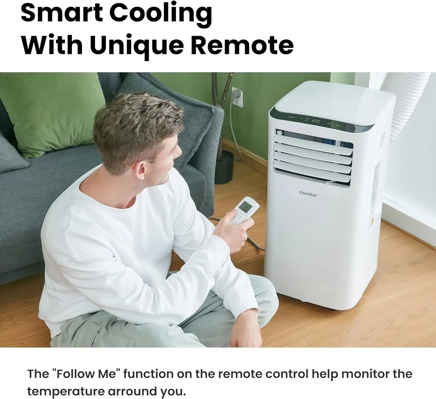 Comfee Mobiles Klimagert Easy Cool 2.0, 7000 BTU 2,0kW, K��hlen&Ventilieren&Entfeuchten, Raumgre bis 68m(25�O), APP-Steuerung/Alexa/Google Home/IFTTT, Mobile Klimaanlage mit Abluftschlauch