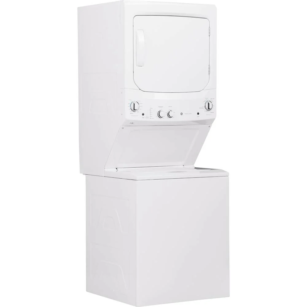 Laundry Center 2025 with 3.8 cubic foot (approx. 108 liters) top-loading washing machine and 5.9 cubic foot (approx. 167 liters) electric dryer �C White