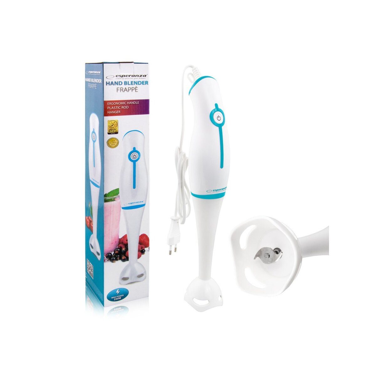 Handmixer Esperanza Frappé Stabmixer mit Edelstahlmesser