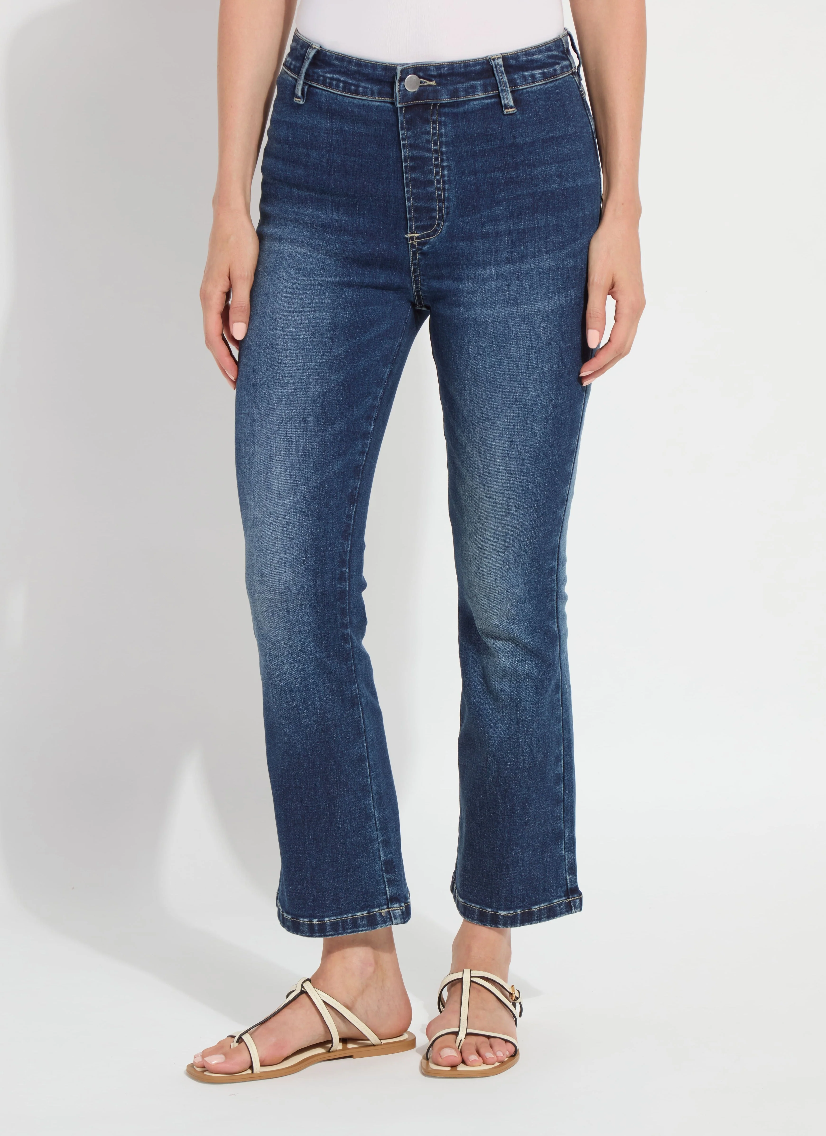 Lysse Ankle Estelle Everyday Flare Denim �C Dark Mid Wash