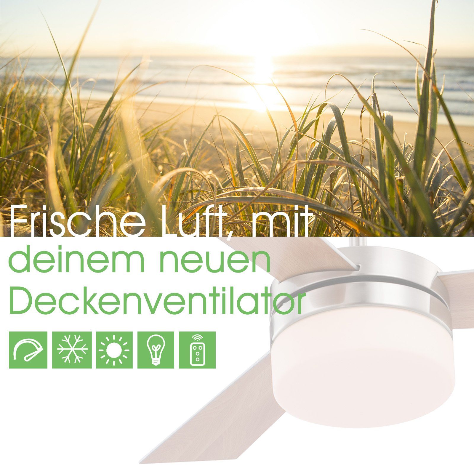 Deckenventilator Deckenventilator mit Licht Fernbedienung Ventilator Decke Deckenlampe