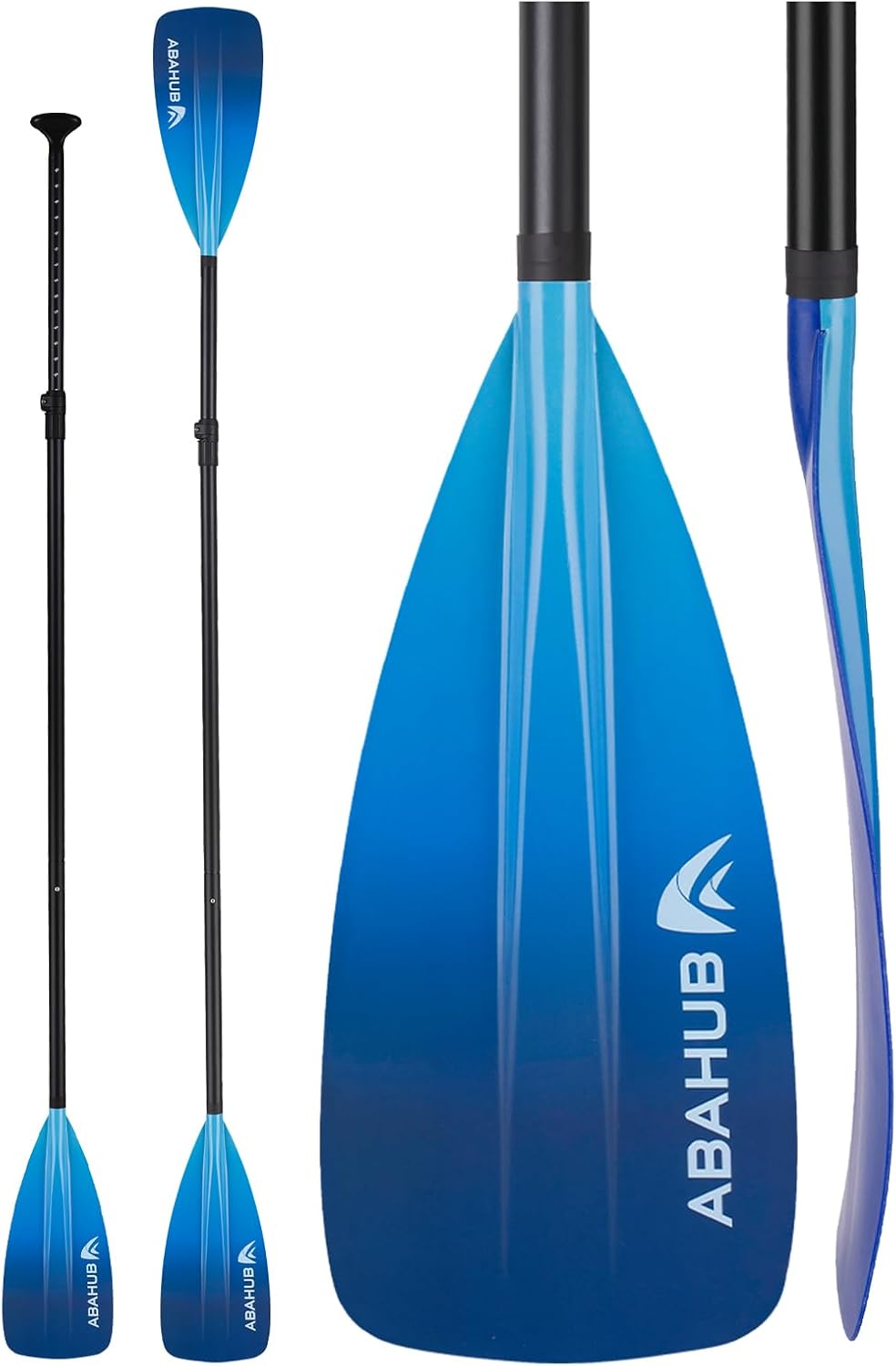 Abahub Pagaia SUP Alluminio Remi SUP Paddle Stand Up Paddle Telescopico 173-213 cm per Tavola da Surf Canoa SUP, Lama in Nylon di Plastica in Nero/Blu/Verde/Rosso/Arancione/Giallo