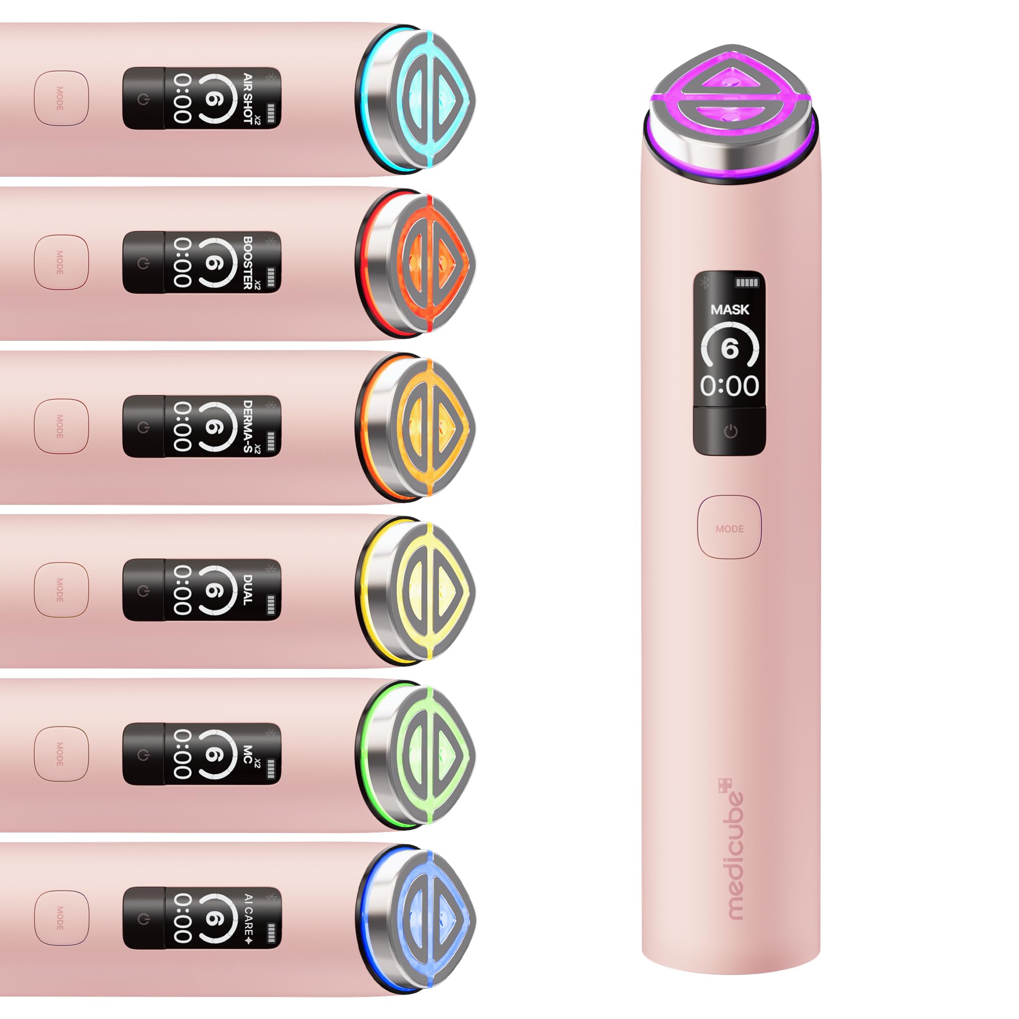 medicube Booster Pro X2 7 in 1 Glow Beauty Hautpflegegerät in Pink für Gesicht Hals und Dekolleté