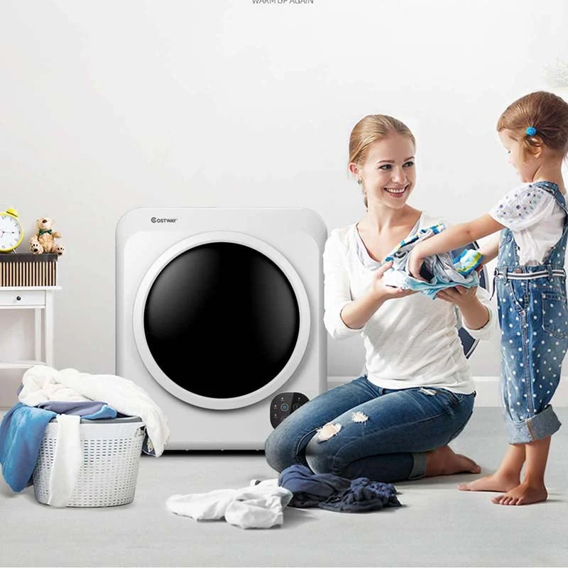 132 Lbs Portable Dryer For Apartments 1700W Front Load Tumble Dryer Compact Clothes Dryer Machine