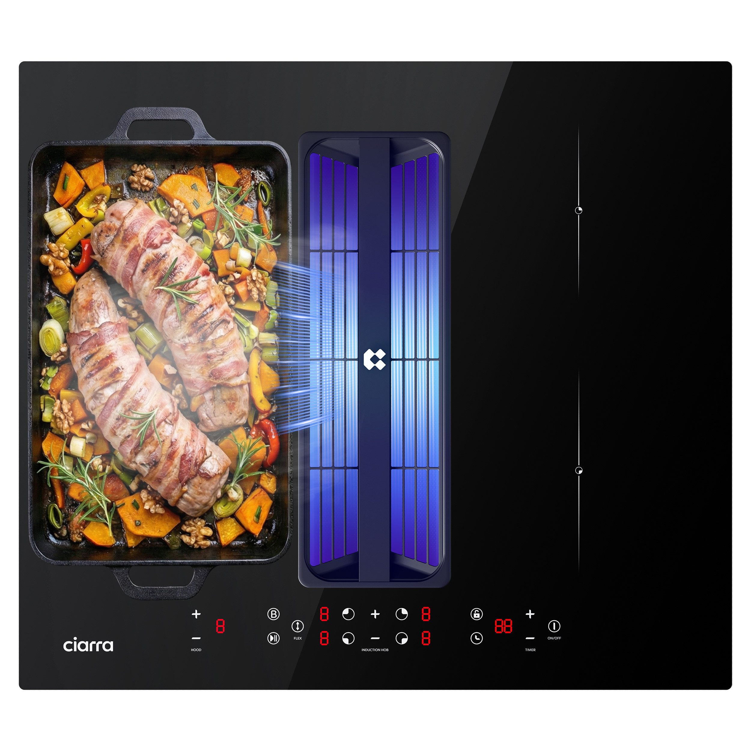 Kochfeld mit Dunstabzug 60 cm Kochfeldabzug mit integriertem Plasma⁺-System 7165W CIARRA ONE CBBEH594BBF