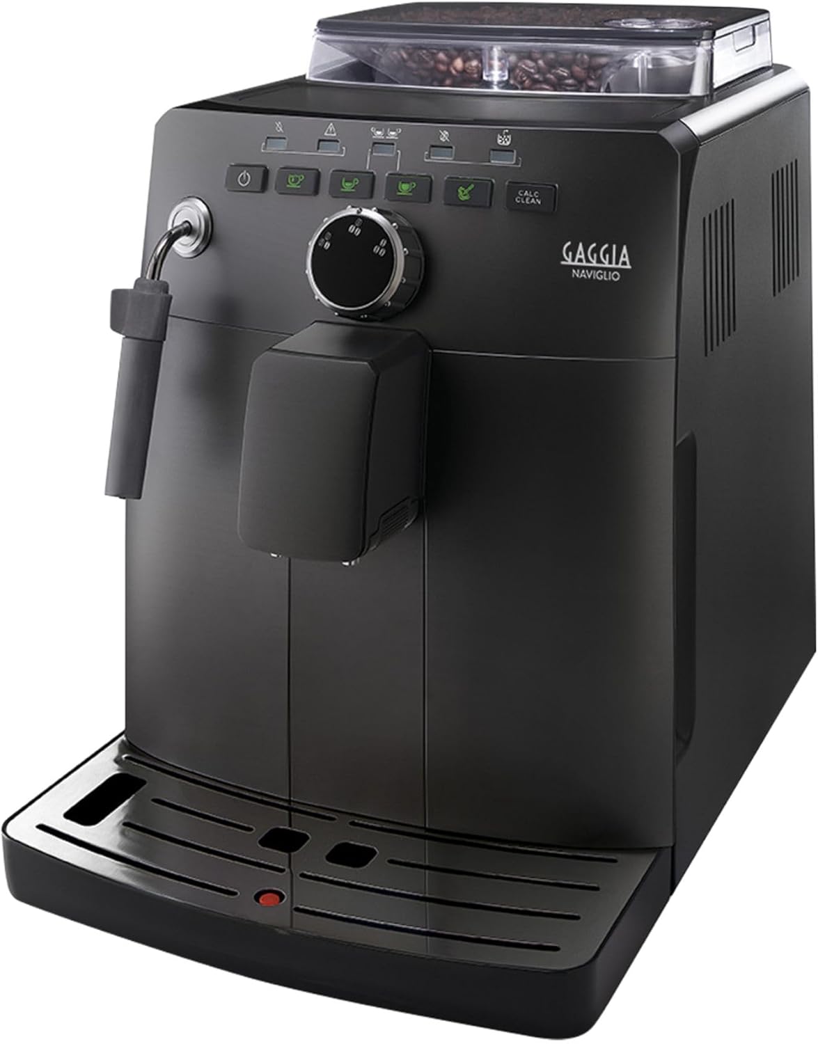 Gaggia HD8749/01 Naviglio Black - Macchina da Caffè Automatica, per Espresso e Cappuccino, Caffè in Grani, 15 bar, 1850W, 2L, Nero, 100% Made in Italy
