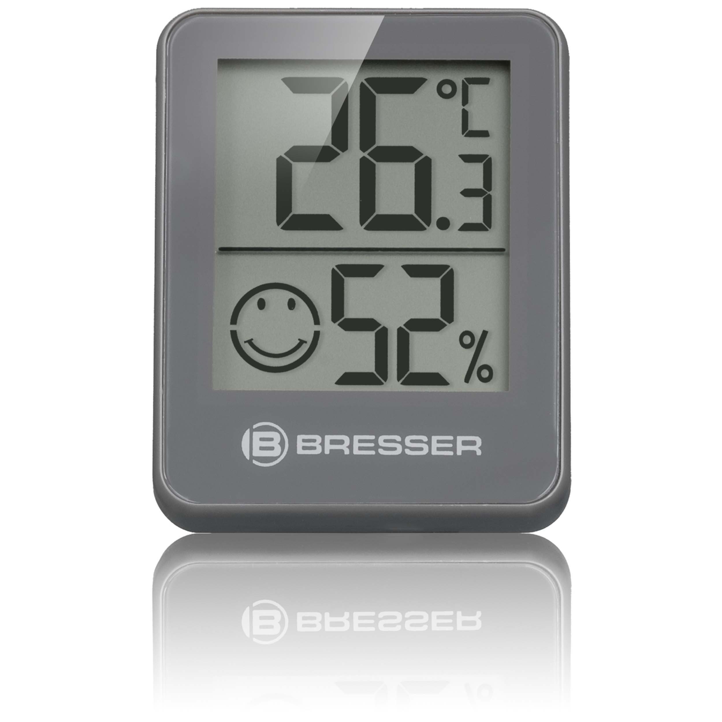 Hygrometer ClimaTemp Thermo-Hygro Indikator 3er Set grau