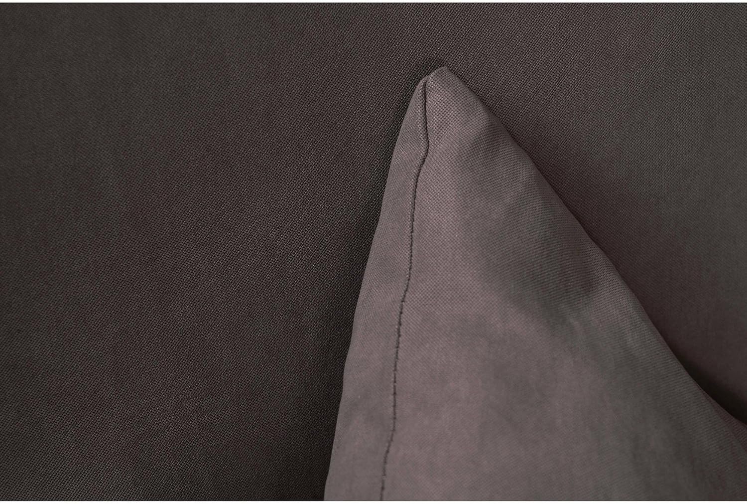 Dmora Divano Fisso 2 posti Baeza, Divano in Tessuto, Sofà lineare salvaspazio, Divano per Piccoli Appartamenti, 125x73h85 cm, Grigio