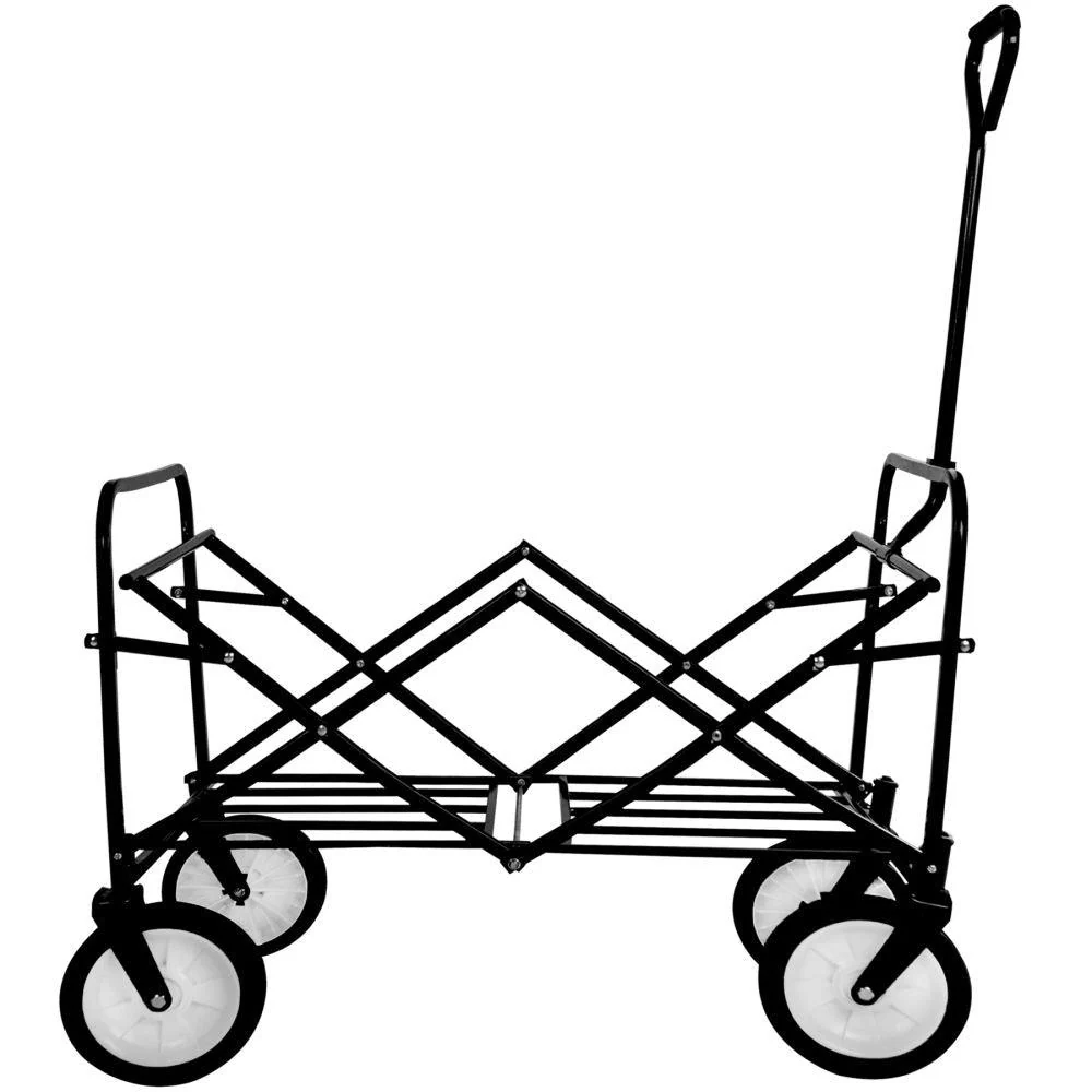 Carrello da giardino pieghevole 80 kg attrezzi da giardinaggio verdi