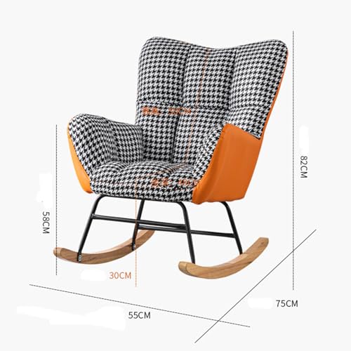 Sedia a dondolo imbottita in tessuto felpato per asilo nido e adulti, poltrona da lettura e relax per camera da letto : Amazon.it: Casa e cucina