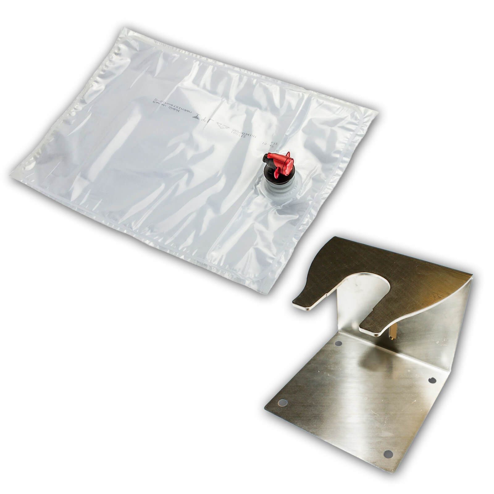 Entsafter Bag in Box Edelstahl Abfüllhalter für Saftbeutel 3-10 Liter, 10cm