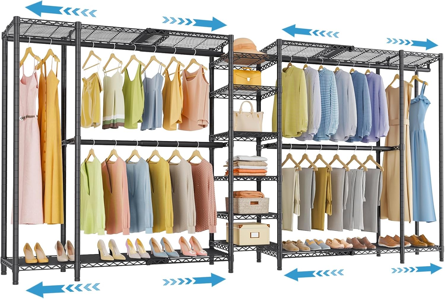 VIPEK X5 Extra Large Expandable Clothes Rack Adjustable from 7'8