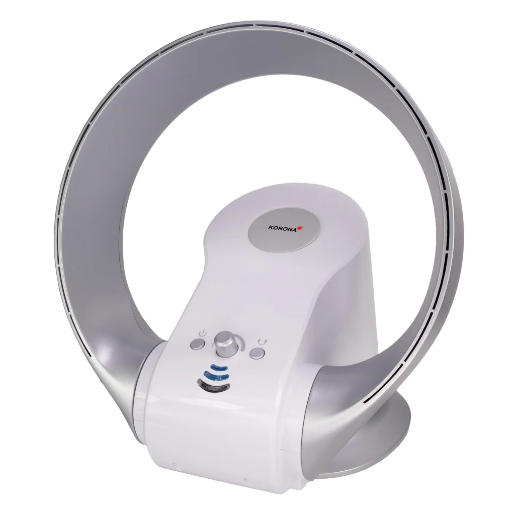 2025 Korona 81008 Wand- en Tafelventilator bladvrij 26 W zilver, wit