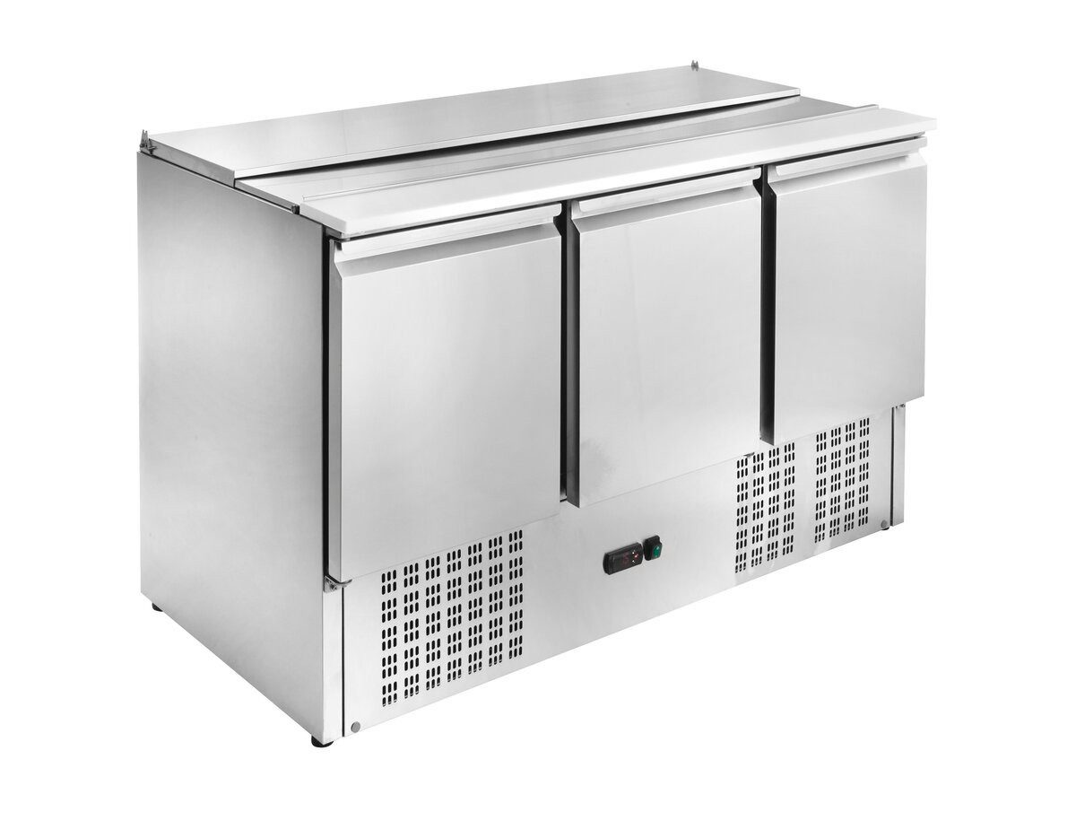 Dönergrill Saladette - 3 Türen - 368 Liter - Klappdeckel - Kunststoffschneid