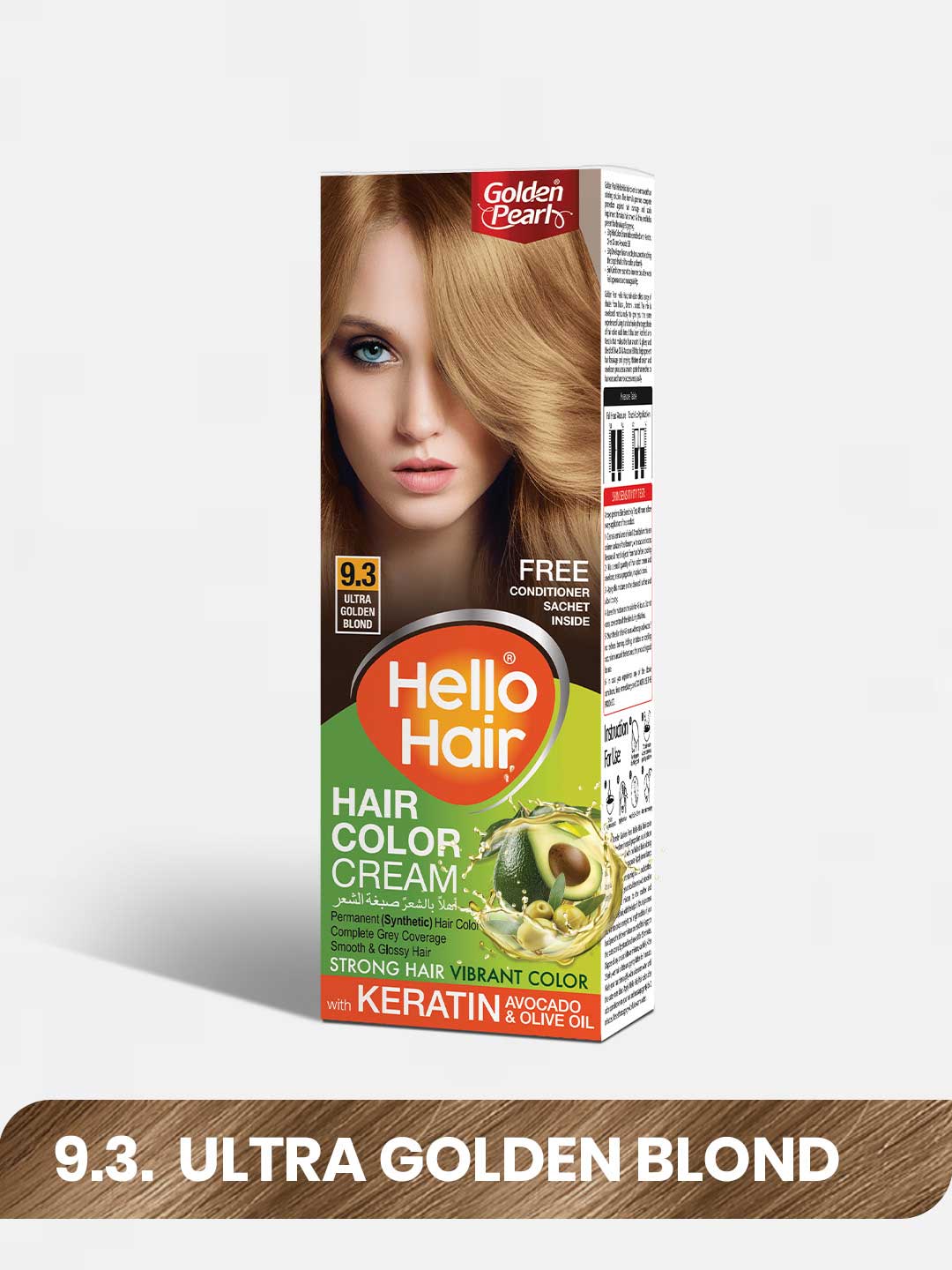 Golden Pearl Hello Hair �?Hair Color Ultra Golden Blond 9.3