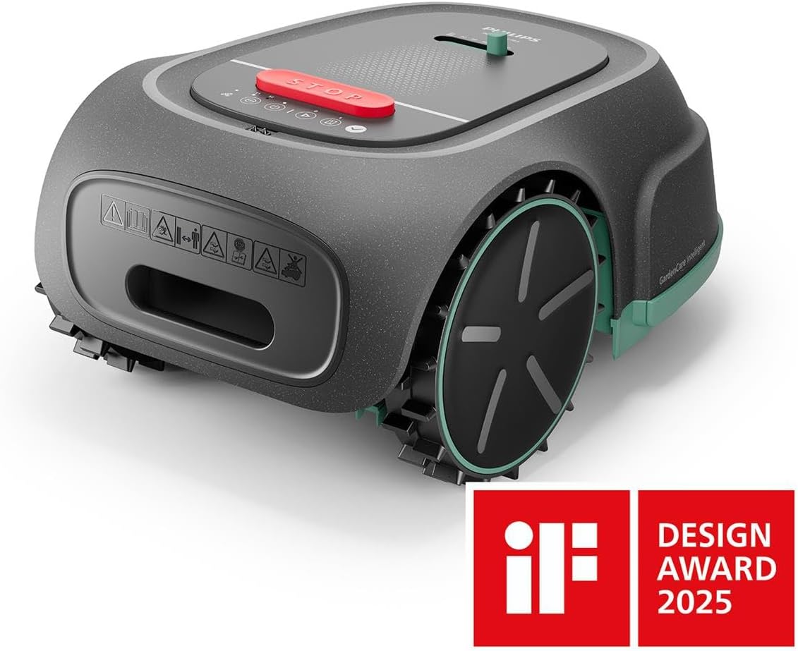 Robot Tosaerba Serie 3000 - Taglio Trasversale, Mappatura GPS, Tosaerba Intelligente, Taglio Veloce, Prestazioni anche in Pendenza, App HomeRun, Sensore Pioggia, Grigio Calcare (RSL3000/10)