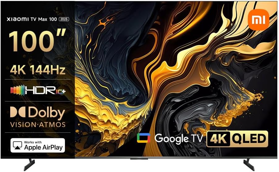 TV MAX 100 2025  TV 100 Inch QLED 144Hz Smart TV Dolby Vision