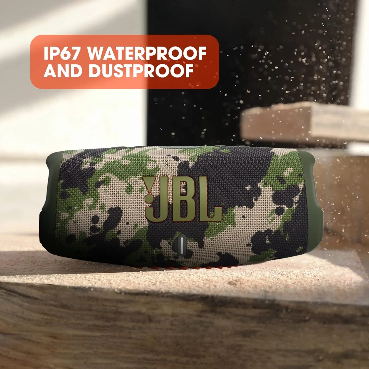 JBL Charge 5 Bluetooth-Lautsprecher in Schwarz �C Wasserfeste, portable Boombox mit integrierter Powerbank �C Eine Akku-Ladung f��r bis zu 20 Stunden kabellosen Musikgenuss